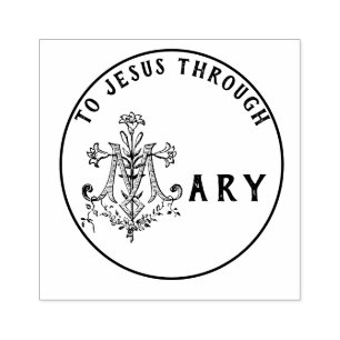 Katholische Jungfrau Mary Marian Symbol Gummistempel