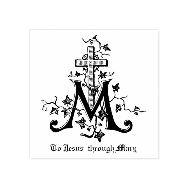 Katholische Jungfrau Mary Marian Symbol Gummistempel (Prägung)