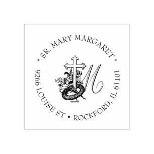 Katholische Jungfrau Mary Marian Symbol Religiöse Gummistempel