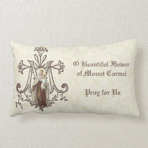 Katholische Jungfrau Mary Mount Carmel Jesus Scapu Lendenkissen