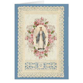 Katholische Jungfrau Mary Religious Floral Lace