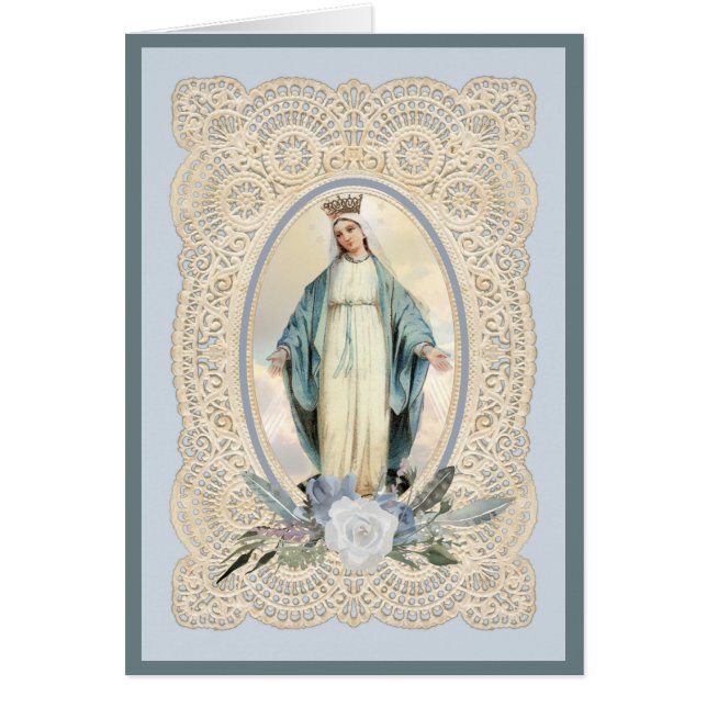 Katholische Jungfrau Mary Religious Gedicht Rose (Vorne)