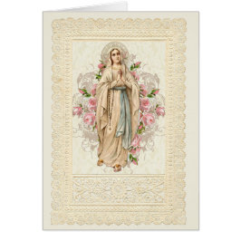 Katholische Jungfrau Mary Rosary Floral Lace