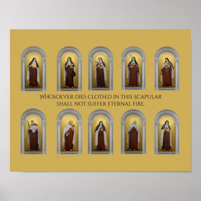 Katholische Karmelitenheilige Nonnen Priester Poster (Vorne)