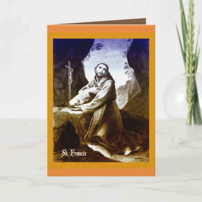 Katholische Karte St Francis von Assisi-Zitat (Vorderseite)