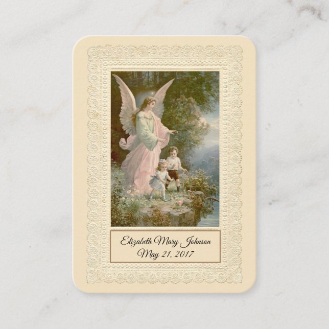 Katholische Kindertaufe Visitenkarte (Vorderseite)