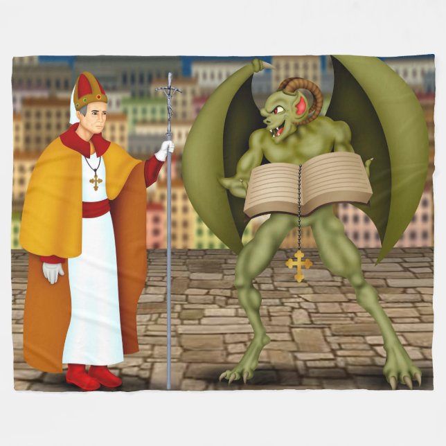 KATHOLISCHE KIRCHE, DIE ALS EVIL PERZIERT WIRD FLEECEDECKE (Vorderseite (Horizontal))