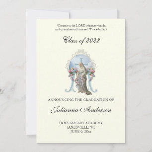 Katholische Klassik Elegant Religiöse    Graduatio Einladung