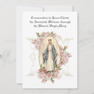 Katholische Konfession Gebet Jesus Jungfrau Mary Mitteilungskarte