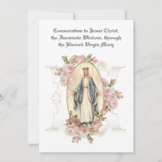 Katholische Konfession Gebet Jesus Jungfrau Mary Mitteilungskarte