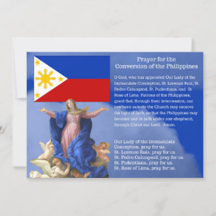 Katholische Konversion Philippinen Gebet Heilige K Karte