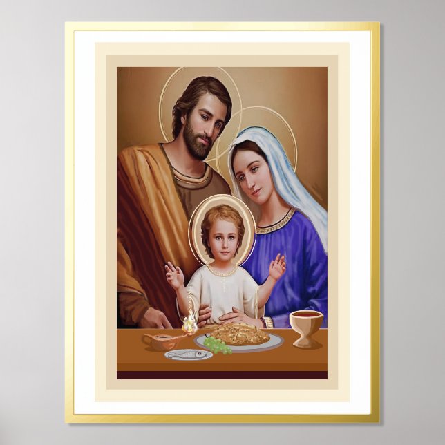 Katholische Kunst der Heiligen Familie Foliendrucke (Vorderseite)