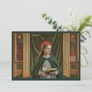 Katholische Kunst Heilige Karte Heilige Dymphna