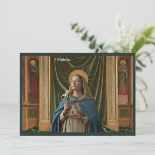 Katholische Kunst Heilige Karte   Heilige Etheldre