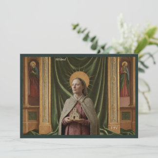 Katholische Kunst Heilige Karte | Heilige Mildred
