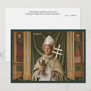 Katholische Kunst Heilige Karte Heiliger Norbert