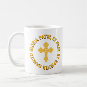 Katholische lateinische Mass Glory sein Gebet Weiß Kaffeetasse