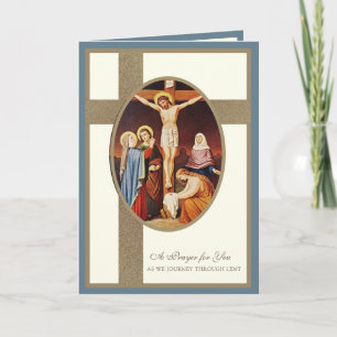 Katholische Lent Crucifixe Jesus Jungfrau Mary Karte