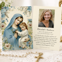 Katholische Madonna-und-Kind-Begräbnis-Gedenkgebet