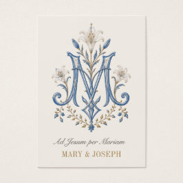Katholische marianische Monogramm-Hochzeitsgebetsk