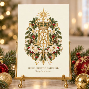 Katholische marianische Monogramm Hodie Christus Karte
