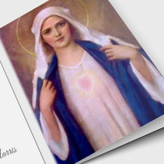 Katholische Mary Religiöse Beerdigung danke You Ca (Mother Mary Memorial Sympathy Funeral Thank You Cards)