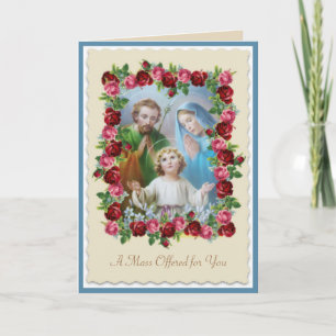 katholische Mass-Offering-Karte Feiertagskarte