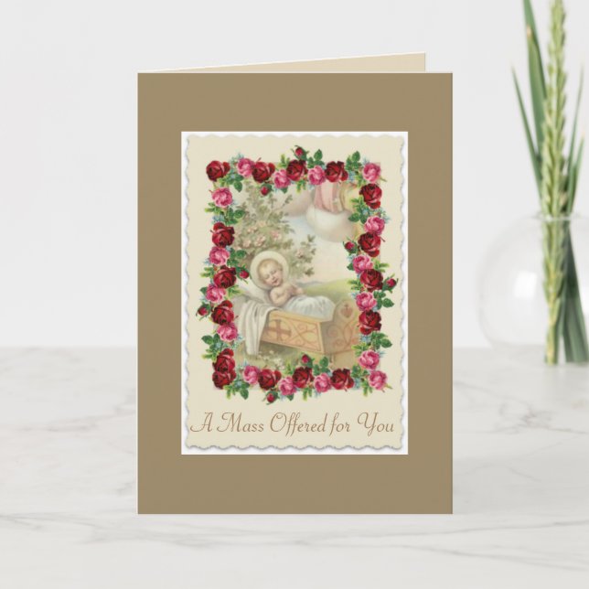 katholische Mass-Offering-Karte Feiertagskarte (Vorderseite)