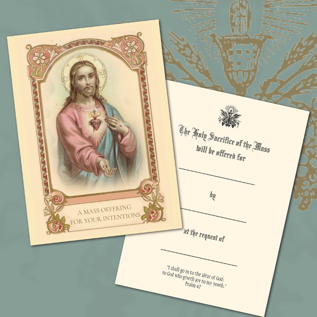 Katholische Messe, die Jesus Heilige Karten anbiet (Easy to personalize! )