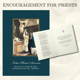 Katholische Messe Priester Gesegnete Maria Altar Karte