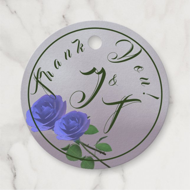 Katholische Mistral Mauve & Green Mit Monogramm Geschenkanhänger (Rückseite)