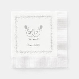 Katholische Mit Monogramm Hochzeit der Nuptial Uni Serviette