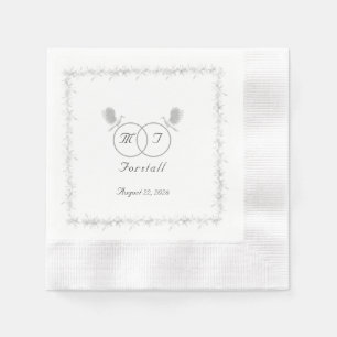 Katholische Mit Monogramm Hochzeit der Nuptial Uni Serviette
