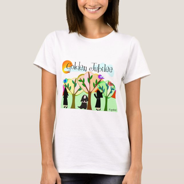Katholische Nonnen-goldene Jubiläum-Geschenke T-Shirt (Vorderseite)