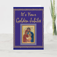 Katholische Nonnen-goldene Jubiläum-Karten