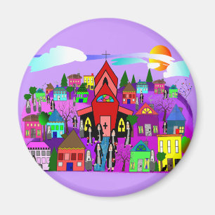 Katholische Nonnen-Kunst ", die vorangeht zur Magnet