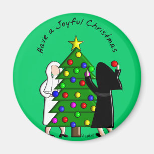 Katholische Nonnen-Kunst-Weihnachtskarten u. Magnet