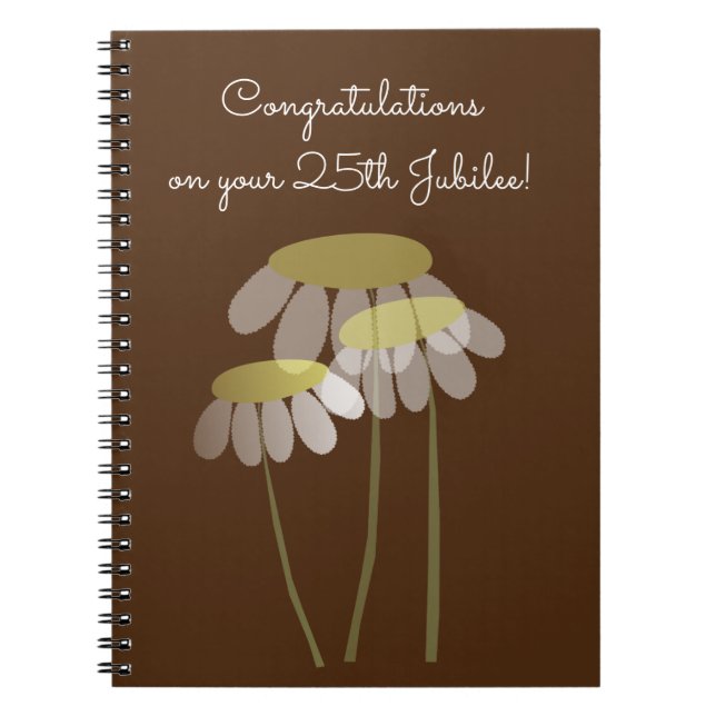 Katholische Nun, 25. Jubilee Daisies Notizblock (Vorderseite)