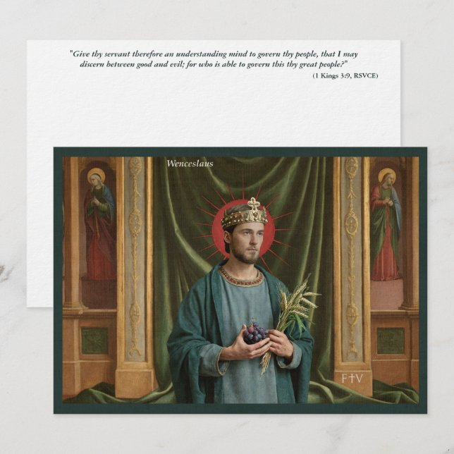Katholische Postkarte | Saint Wenceslaus (Vorne/Hinten)