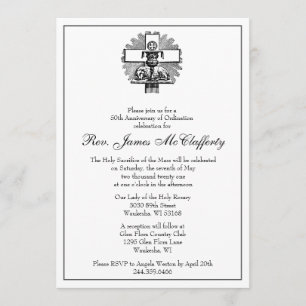 Katholische Priesterorden Jubiläum Inv Einladung