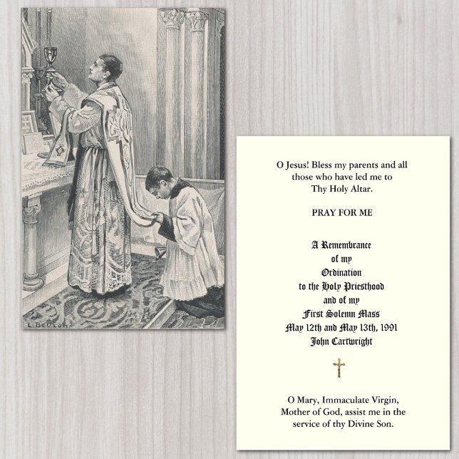 KATHOLISCHE PRIESTORDINIERUNG JAHRESHEILIGE KARTEN (CATHOLIC PRIEST ANNIVERSARY OF ORDINATION PRAYER CARDS)