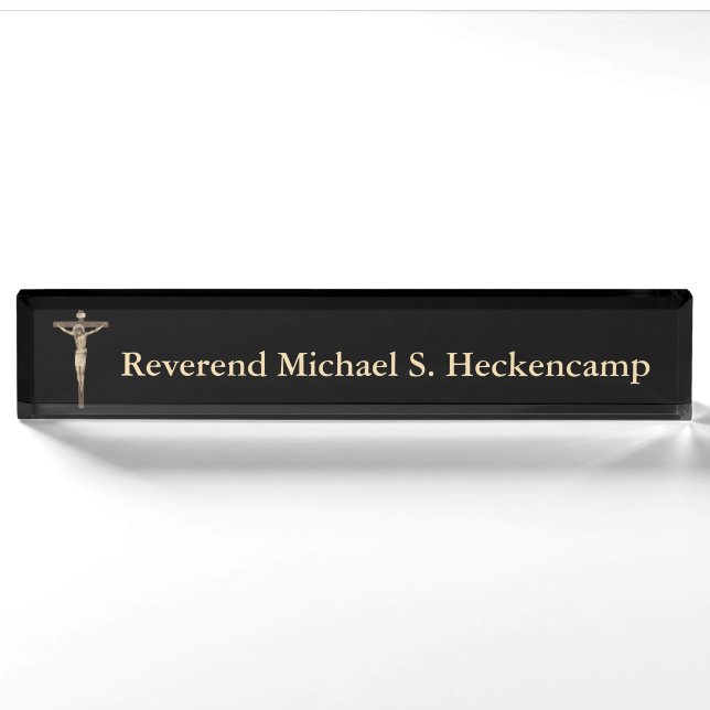 Katholische religiöse Crucifix Cross Jesus Priest Namensplakette (Vorderseite)