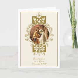 Katholische Religiöse Elegante Golden Wedding Invi Einladung