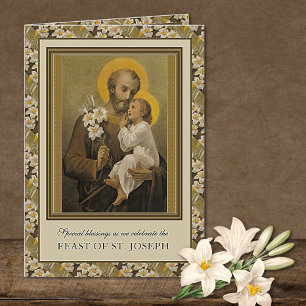 Katholische religiöse St. Joseph-Feiertags-Gebetsk Karte