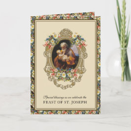 Katholische Religiöse St. Joseph Festmahlkarte Karte