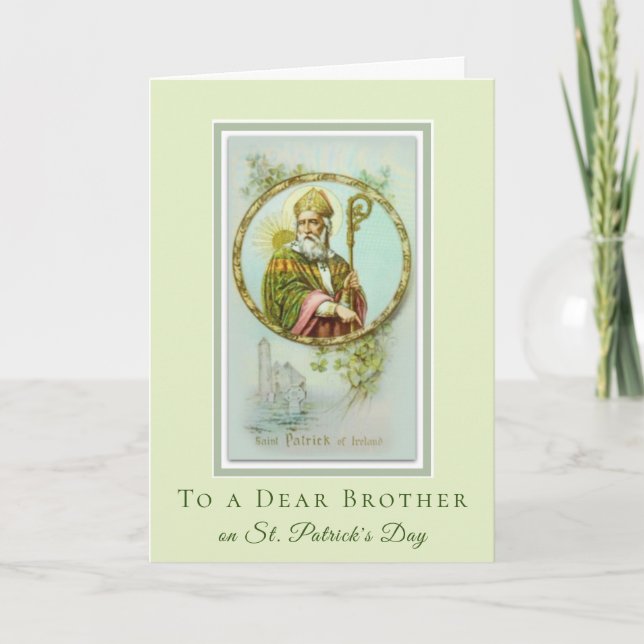 Katholische Religiöse St. Patrick's Day Brother Ca Karte (Vorderseite)
