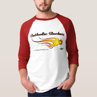 Katholische Rocker - schwarze Beschriftung T-Shirt