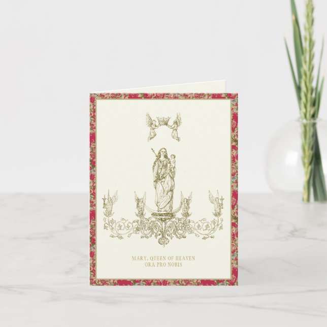 Katholische Selige Jungfrau Mary Angels Religiös Karte (Vorderseite)