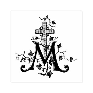 Katholische Selige Jungfrau Mary Marian Cross Gummistempel