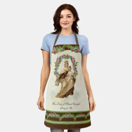 Katholische Selige Jungfrau Mary Monte Carmel Flor Schürze